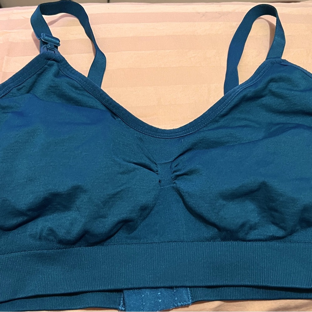Hunter green nursing bra